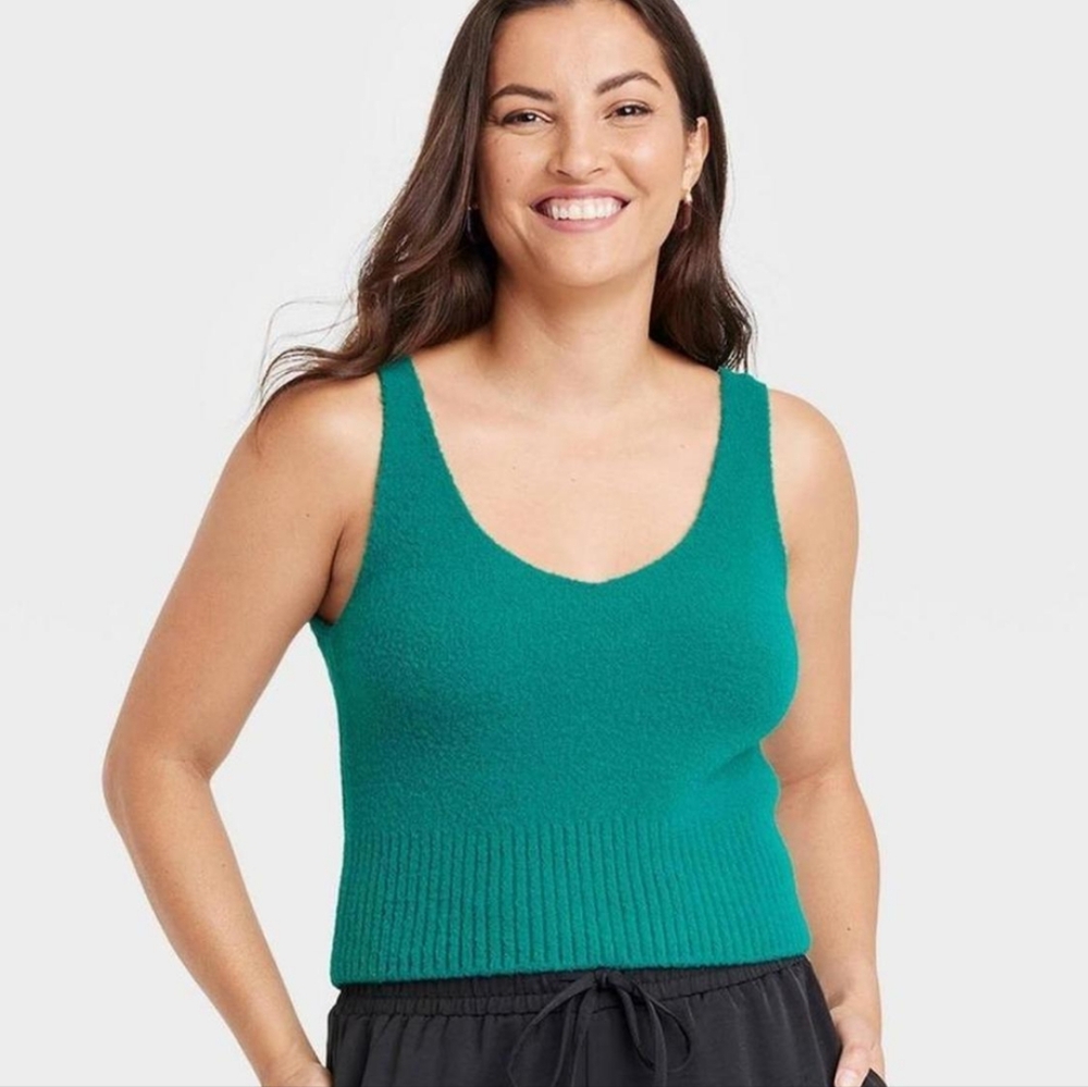Green Knit Tank top